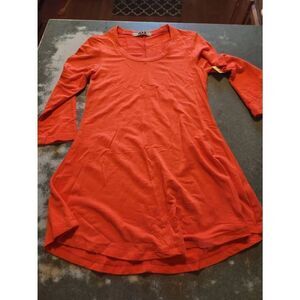 NWOT  Flax brand red swing tunic top rayon blend sz Petite